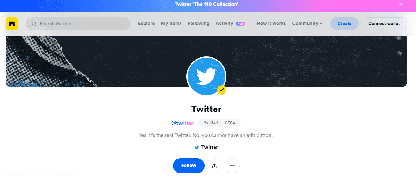 NFT正在成为主流：推特加入Rarible