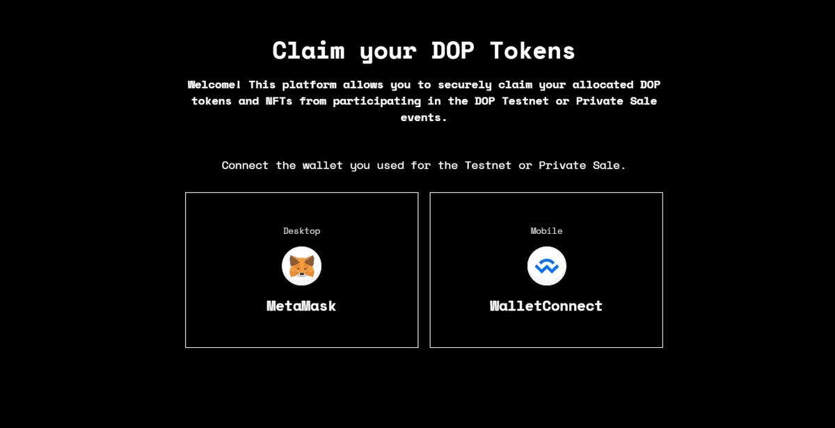 Claim Your DOP Tokens &amp; NFTs: Here&#8217;s HOW