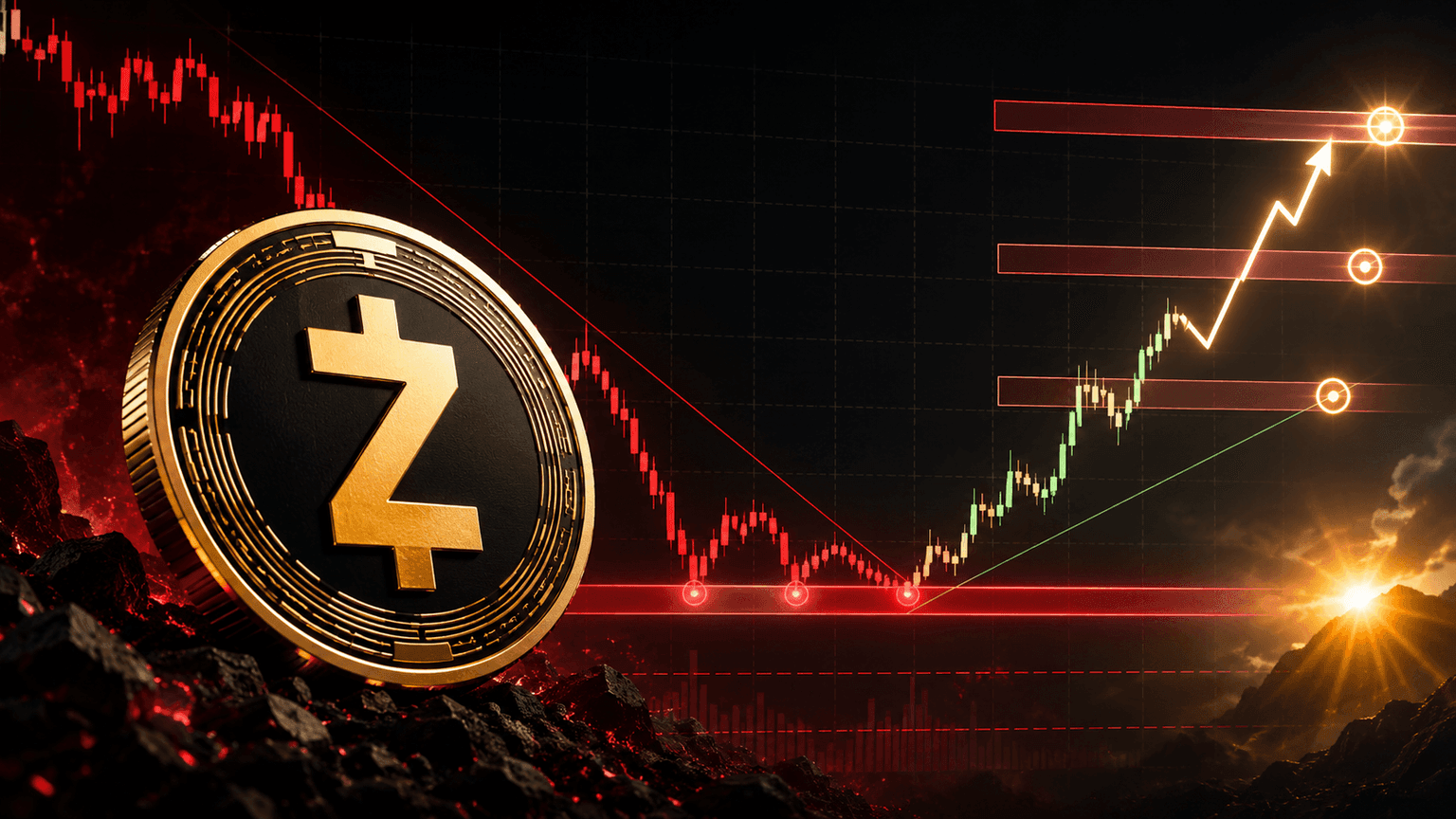 ZEC crasht stärker als der Markt: Entdecke die wichtigsten Support Zonen und die nächsten Zcash Kursziele