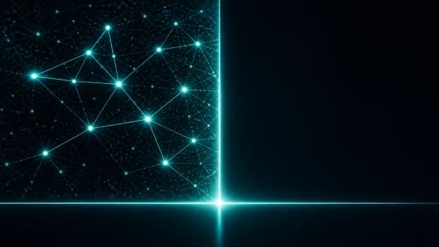 Abstract illustration of the Pi Network Protocol 26 deadline: a wide field of dimmed points with only a few still connected and lit