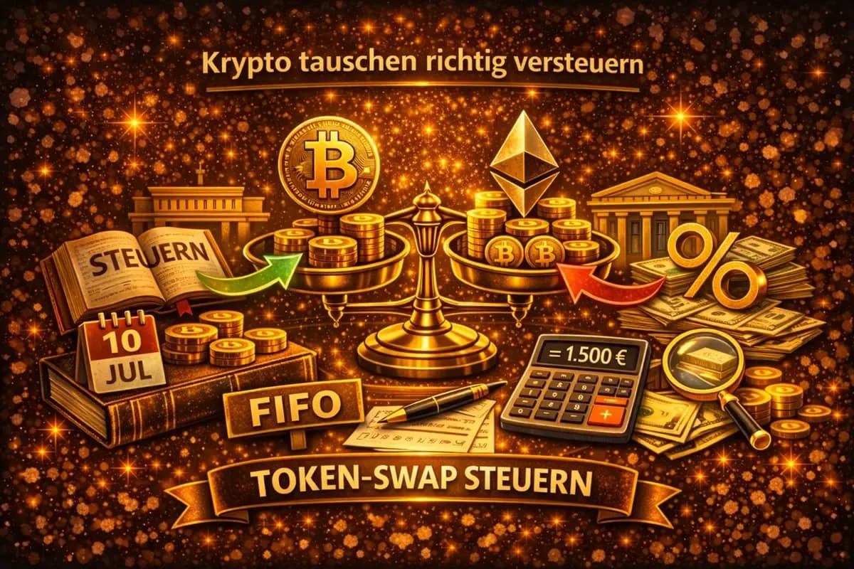 Featured image of Token-Swap Steuern: Krypto tauschen richtig versteuern