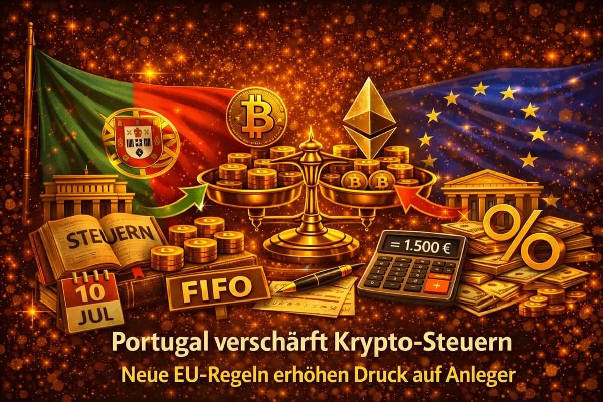 Featured image of Portugal verschärft Krypto-Steuern - Neue EU-Regeln erhöhen Druck auf Anleger