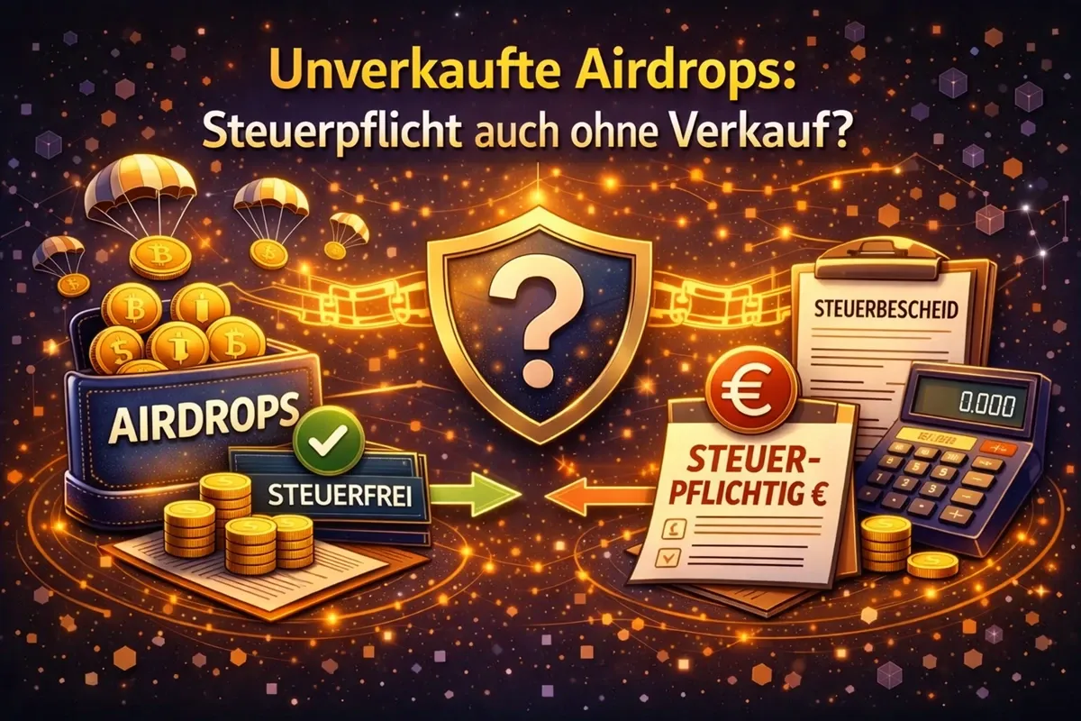 Featured image of Unverkaufte Airdrops: Steuerpflicht auch ohne Verkauf?