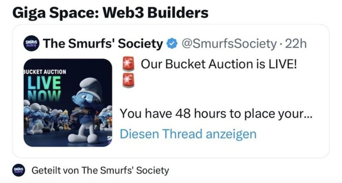 Die Smurfs Society Auktion: Eine Chance, exklusive NFTs zu besitzen